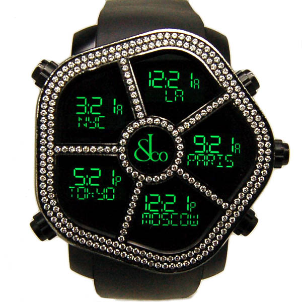 ジェイコブ　JACOB&Co　ゴースト　330.100.1　デジタルファイブタイムゾーン　ダイヤマスク　USED　中古