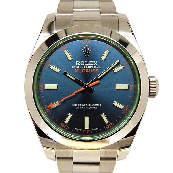 ロレックス　ROLEX　ミルガウス　116400GV　Zブルー　グリーンガラス　国内正規　未使用品