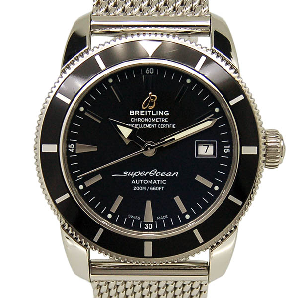 ブライトリング　BREITLING　スーパーオーシャンヘリテージ42　A170B61OCA　ブラック　SS　42mm　USED　中古