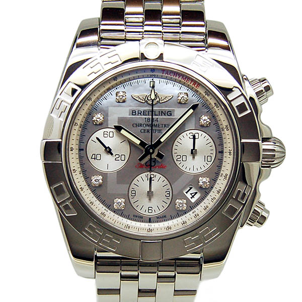 ブライトリング　BREITLING　クロノマット41　グレーパール　ダイヤモンド　A014G12PA　USED　中古