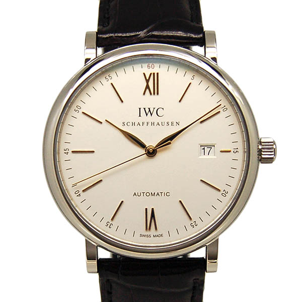 IWC　ポートフィノ　オートマティック　IW356517　SS　40mm　シルバー　革ベルト　USED　中古