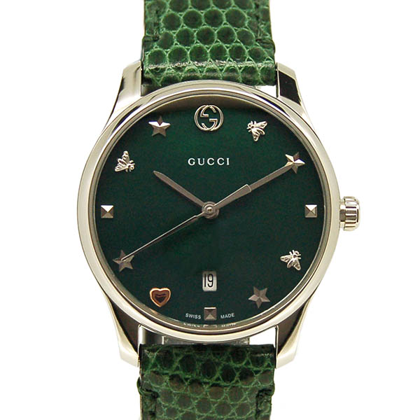 グッチ　GUCCI　Gタイムレス　YA126585　29mm　クォーツ　グリーン　新品アウトレット