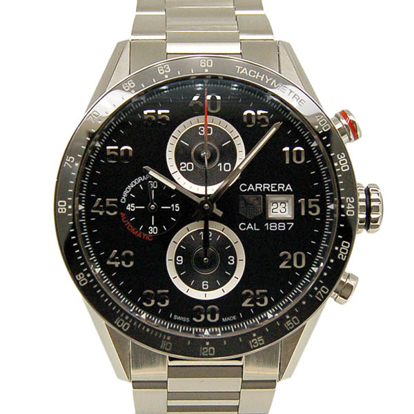 タグホイヤー　TAG HEUER　カレラタキメータークロノ　キャリバー1887　CAR2A10.BA0799　ブラック　SS　43mm　USED　中古
