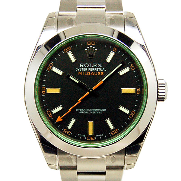 ロレックス　ROLEX　ミルガウス　116400GV　グリーンガラス　ブラック　M番ルーレット　未使用品