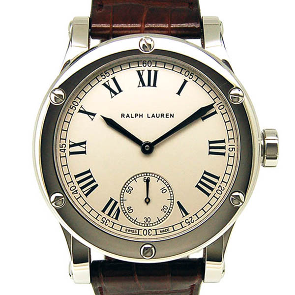 ラルフローレン　RALPH LAUREN　スポーティング クラシック クロノメーター　RLR0220700　44.8mm　シルバー　手巻き　革ベルト　USED　中古