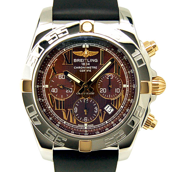 ブライトリング　BREITLING　クロノマット44　ビコロ　IB0110　ブラウンローマ　ラバー　USED　中古