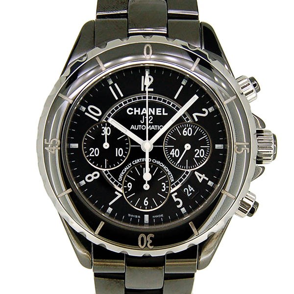 シャネル　CHANEL　J12　クロノグラフ　H0940　41mm　ブラックセラミック　メンズ　USED　中古