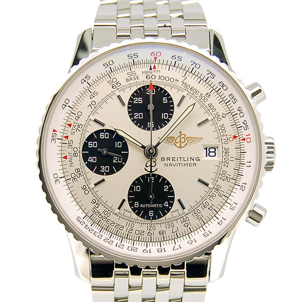ブライトリング　BREITLING　オールドナビタイマー　A132GJANP A13324　シルバー　ジャパンエディション　USED　中古
