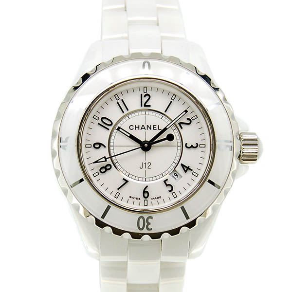 シャネル　CHANEL　J12 　ホワイト　白　セラミック　H0968　レディース　クォーツ　33mm　USED　中古