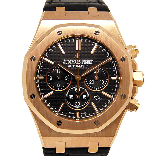 オーデマ・ピゲ　AUDEMARS PIGUET　ロイヤルオーク クロノグラフ　26320OR.OO.D002CR.01　18KPG　41mm　ブラック　革ベルト　USED　中古