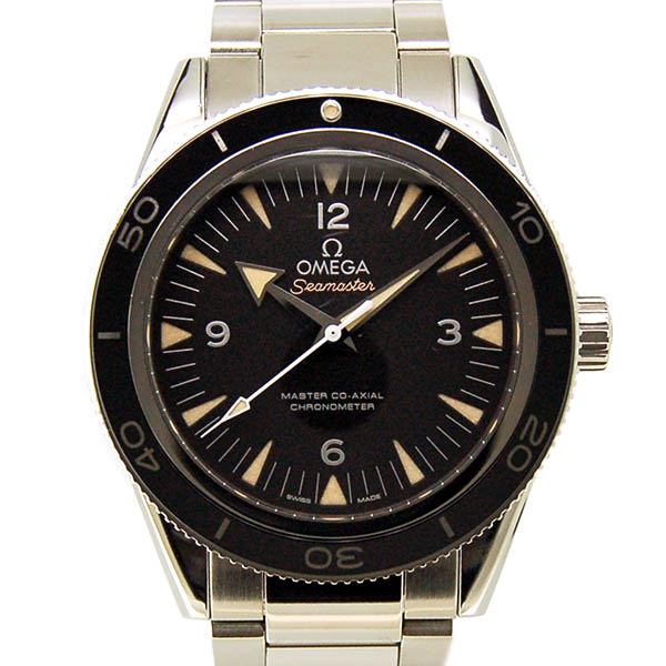 オメガ　OMEGA　シーマスター300　マスターコーアクシャル　233.30.41.21.01.001　SS　ブラック　41mm　USED　中古