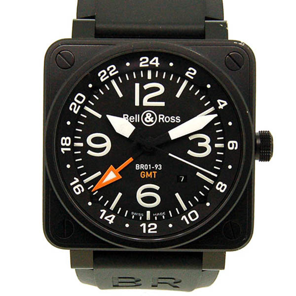 ベル＆ロス　BELL＆ROSS　BR01-93　GMT　46mm　自動巻　ラバー　USED　中古