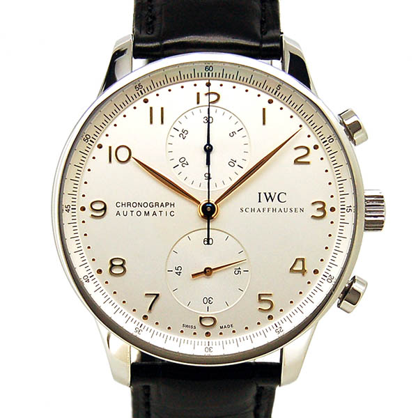 IWC　ポルトギーゼ　IW371445　シルバー　金針　Dバックル　自動巻　41mm　USED　中古