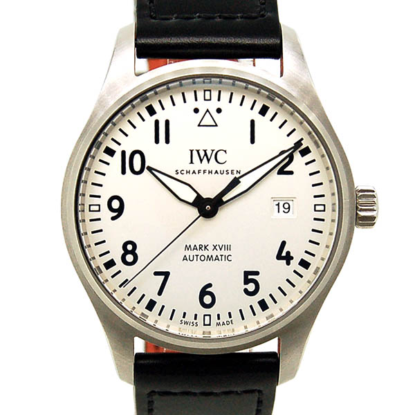 IWC　パイロットウォッチ　マーク18　IW327002　シルバー　革　USED　中古