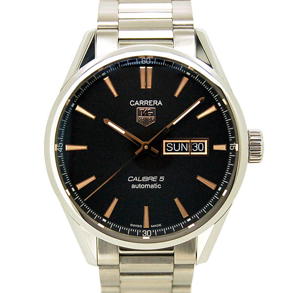 タグホイヤー　TAG HEUER　カレラ　デイデイト　キャリバー5　WAR201C.BA0723　41mm　SS　ブラック　USED　中古