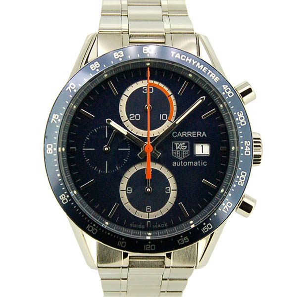 タグホイヤー　TAG HEUER　カレラ　タキメータークロノ　CV2015.BA0786　ブルー　USED　中古