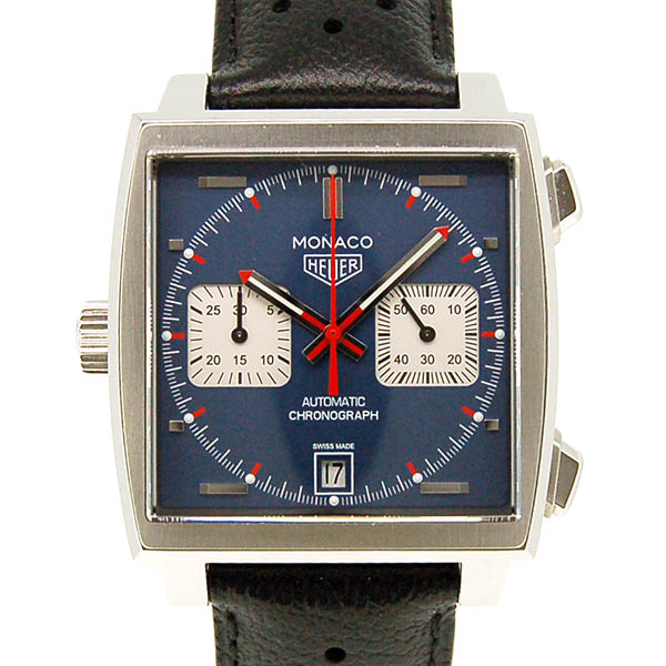 タグホイヤー　TAG HEUER　モナコ　クロノグラフ　Cal.11　スティーブマックイーン　CAW211P.FC6356　革ベルト　USED　中古