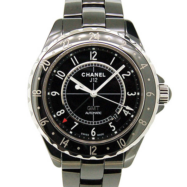 シャネル　CHANEL　J12　GMT　H2012　メンズ　自動巻き　42mm　ブラック　USED　中古