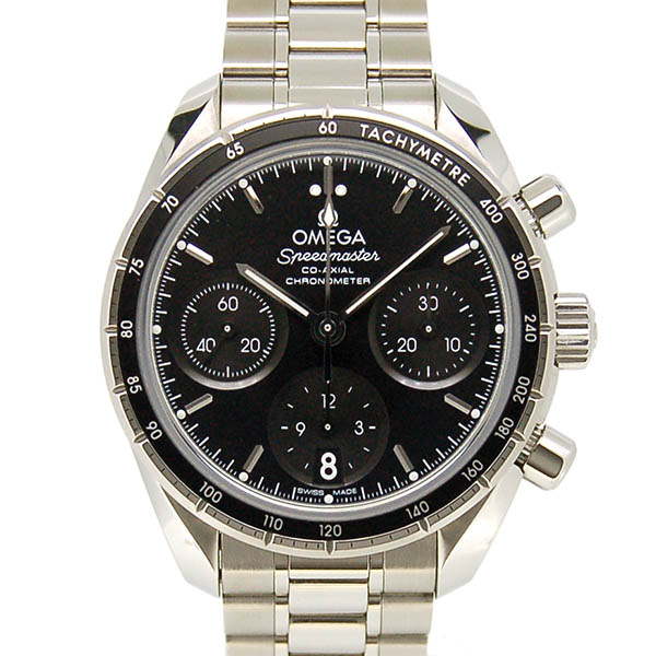 オメガ　OMEGA　スピードマスター 38　コーアクシャル 　324.30.38.50.01.001　SS　38mm　ブラック　USED　中古