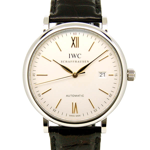 IWC　ポートフィノ　オートマティック　IW356517　SS　40mm　シルバー　革ベルト　USED　中古