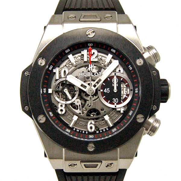 ウブロ HUBLOT ビッグバン ウニコ チタニウム セラミック 411.NM.1170.RX ラバーベルト USED 中古