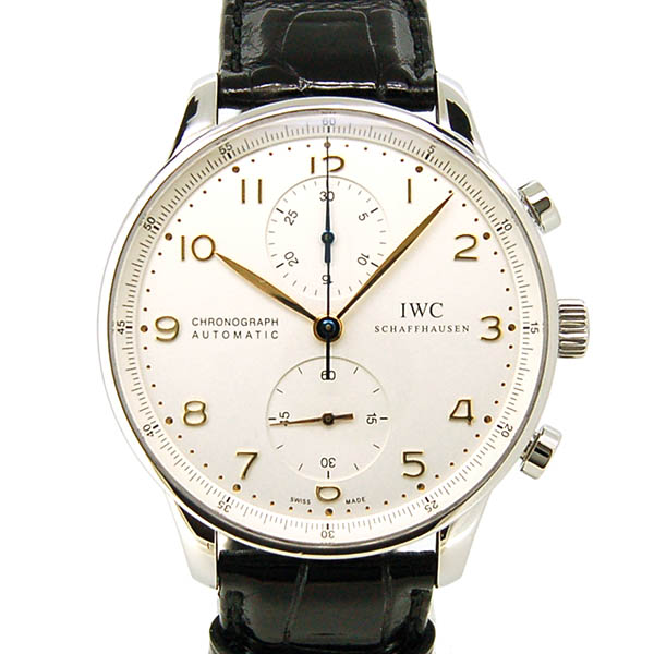 IWC　ポルトギーゼ　IW371445　シルバー　金針　Dバックル　自動巻　41mm　USED　中古