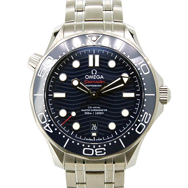 オメガ　OMEGA　シーマスター300　コーアクシャル　マスタークロノメーター　210.30.42.20.03.001　ブルー　USED　中古