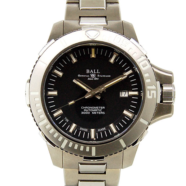 ボールウォッチ　BALL　エンジニアハイドロカーボン ディープクエスト  DM3000A-SCJ-BK　チタン　ブラック　43mm　USED　中古