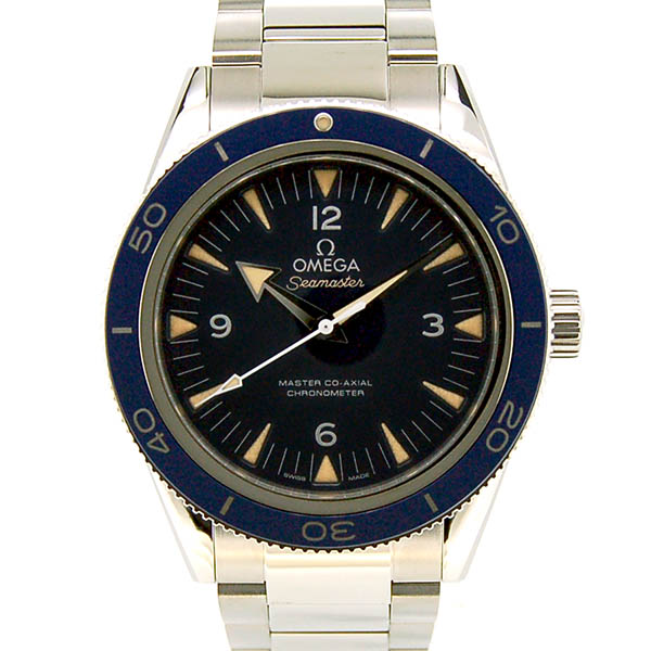 オメガ　OMEGA　シーマスター300　マスターコーアクシャル　233.90.41.21.03.001　チタン　ブルー　41mm　USED　中古