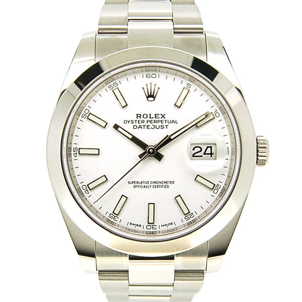ロレックス　ROLEX　デイトジャスト41　126300　メンズ　ホワイト　国内正規品　未使用品