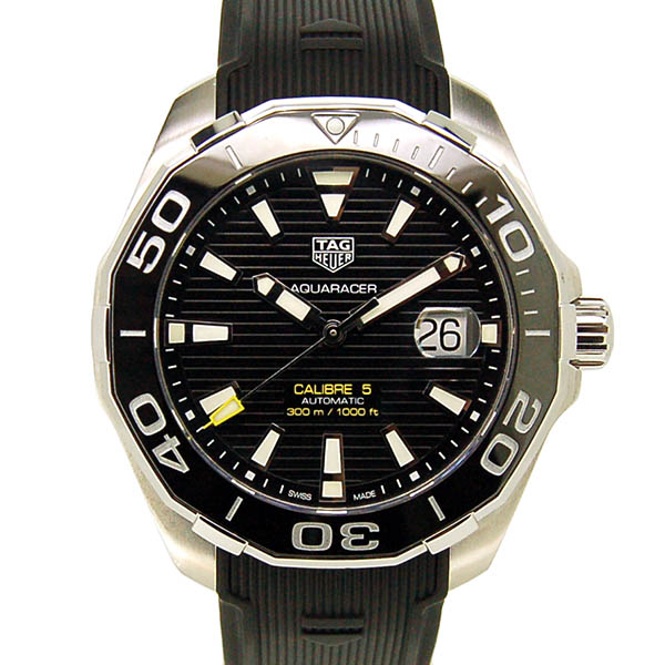 タグホイヤー　TAG HEUER　アクアレーサー　キャリバー5　WAY201A.FT6069　43mm　ブラック　USED　中古