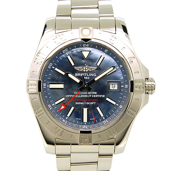 ブライトリング　BREITLING　アベンジャー2 GMT ブルーMOP　A329CMPPSS A32390　日本限定　43mm　SS　USED　中古