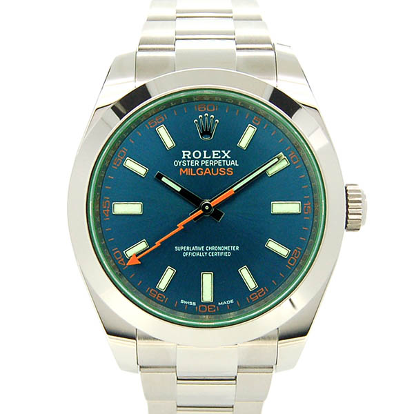 ロレックス　ROLEX　ミルガウス　116400GV　Zブルー　グリーンガラス　国内正規品　未使用品
