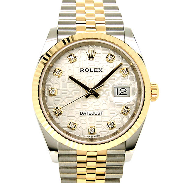 ロレックス ROLEX デイトジャスト36 126233G 10Pダイヤ シルバーコンピューター 36mm 国内正規品 未使用品