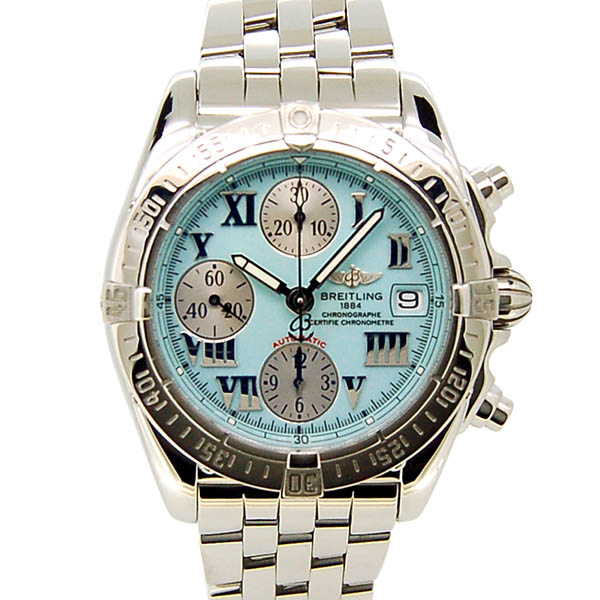 ブライトリング　BREITLING　クロノコックピット　A152L10PA A13358　ターコイズブルー　39mm　USED　中古