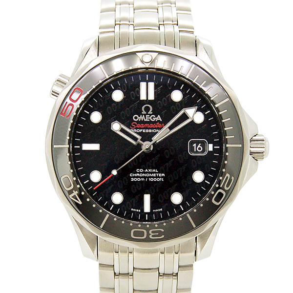 オメガ　OMEGA　シーマスター300 コーアクシャル 007 ジェームズボンド　212.30.41.20.01.005　ブラック　41mm　世界11007本限定　USED　中古