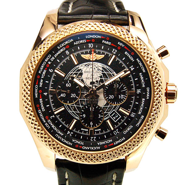 ブライトリング　BREITLING　ベントレー B05　ユニタイム　R052B66WBD　49mm　18KRG　革ベルト　USED　中古