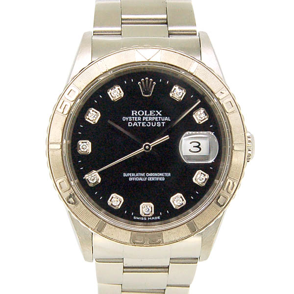 ロレックス　ROLEX　デイトジャスト　サンダーバード　16264G　10Pダイヤ　ブラック　Y番　USED　中古