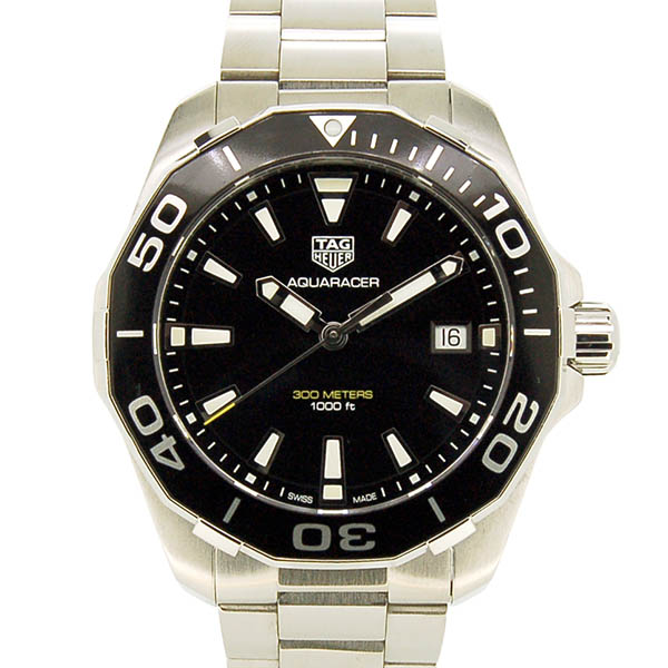 タグホイヤー　TAG HEUER　アクアレーサー　WAY111A.BA0928　41mm　ブラック　SS　クォーツ　USED　中古