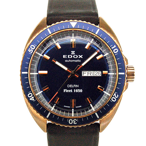 エドックス　EDOX　デルフィン フリート 1650 リミテッドエディション　88004-BRZBU-BUI　43mm　ブロンズ　世界200本限定　USED　中古