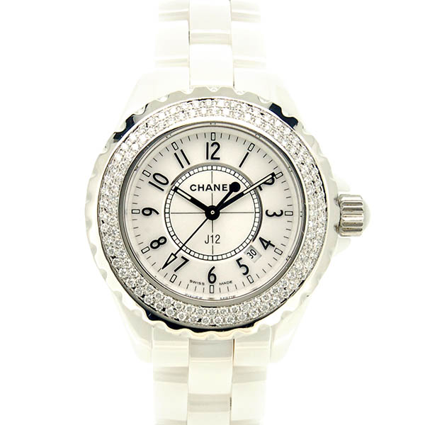 シャネル　CHANEL　J12 ダイヤベゼル　H0967　クォーツ　33mm　USED　中古
