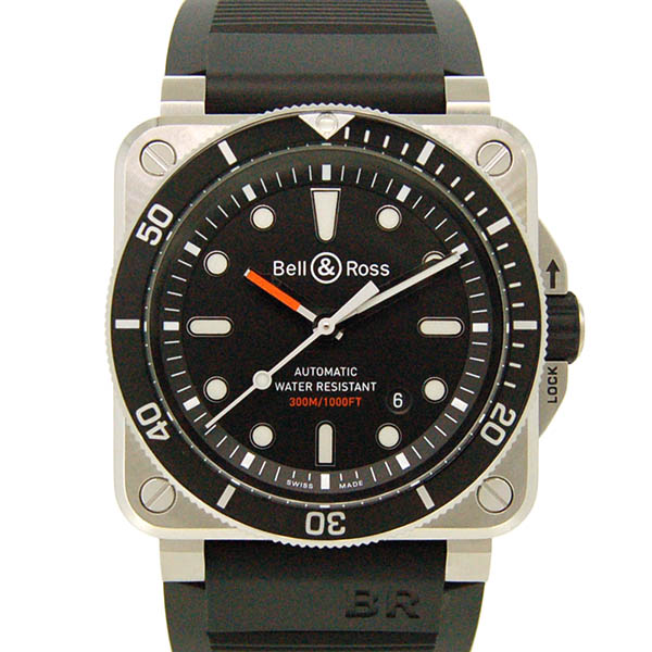 ベル＆ロス　BELL＆ROSS　BR0392-D-BL-ST/SRB　BR03-92　ダイバー　ラバー　42mm　USED　中古