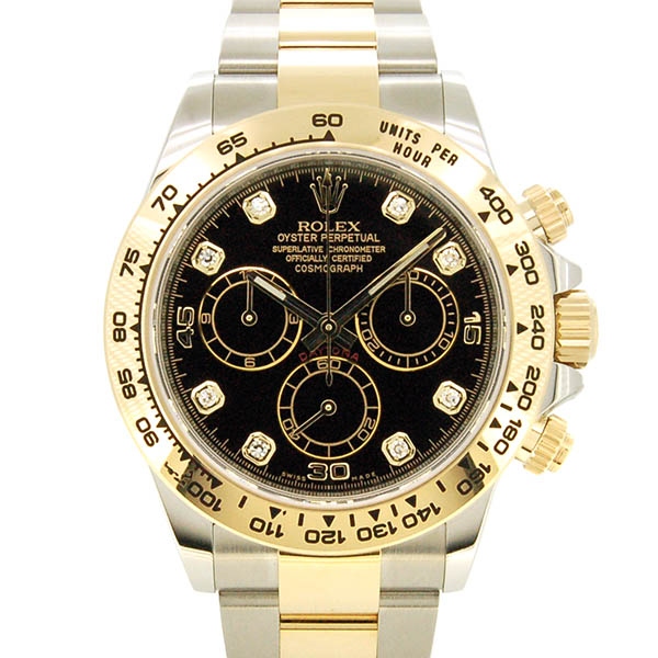 ロレックス　ROLEX　デイトナ　Ref.116503G　18KYG×SS　ブラック　8Pダイヤ　国内正規品　未使用品