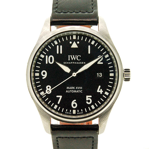 IWC　パイロットウォッチ　マーク18　IW327001　ブラック　革　40mm　USED　中古