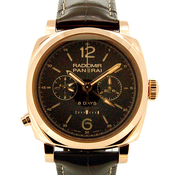 パネライ　PANERAI　ラジオミール1940 クロノ モノプルサンテ 8デイズ GMT　PAM00502　45mm　18KPG　手巻き　世界300本限定　未使用品