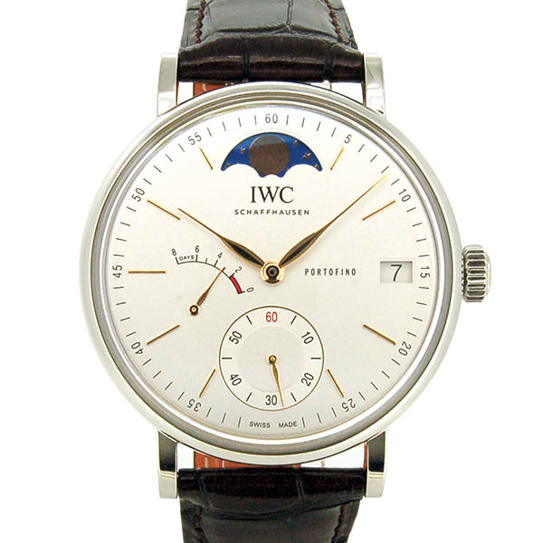 IWC　ポートフィノ ハンドワインド ムーンフェイズ　IW516401　SS　45mm　8デイズ　シルバー　手巻き　USED　中古