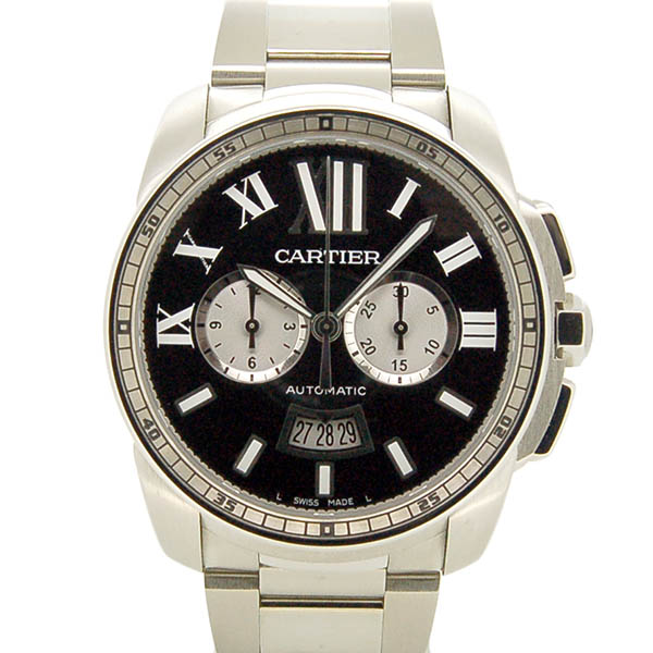 カルティエ　CARTIER　カリブル ドゥ カルティエ クロノグラフ　W7100061　ブラック　42mm　USED　中古