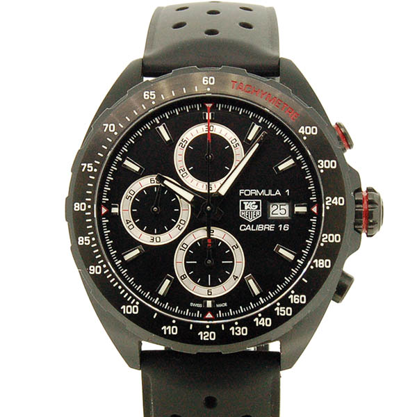 タグホイヤー　TAG HEUER　フォーミュラ1 クロノグラフ　CAZ2011.FT8024　ブラック　SS　ラバーベルト　44mm　USED　中古