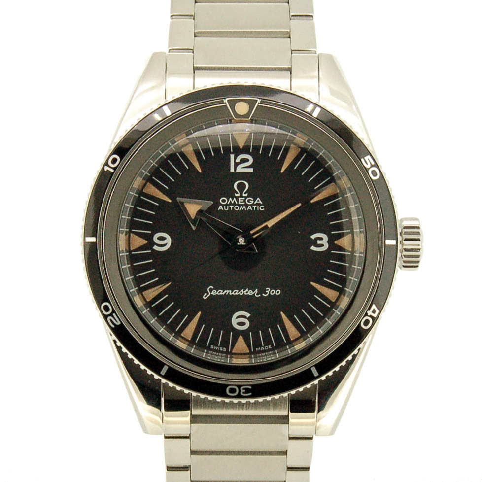オメガ　OMEGA　シーマスター300　マスタークロノメーター　1957　トリロジー　234.10.39.20.01.001　SS　ブラック　39mm　世界3557本限定　USED　中古