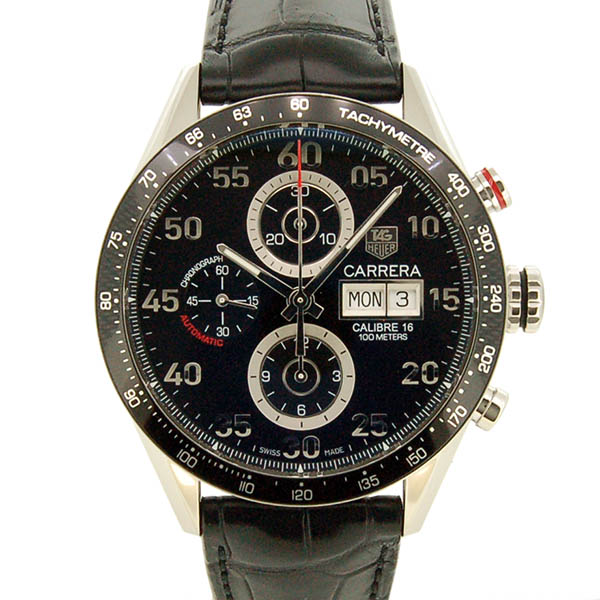 タグホイヤー　TAG HEUER　カレラ タキメトリック クロノデイデイト　CV2A10.FC6235　ブラック　自動巻　SS　43mm　USED　中古